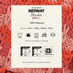 Bernat Blanket Ombre Yarn – Charcoal Ombre | Super Bulky (6) | 220 yds - Image 3